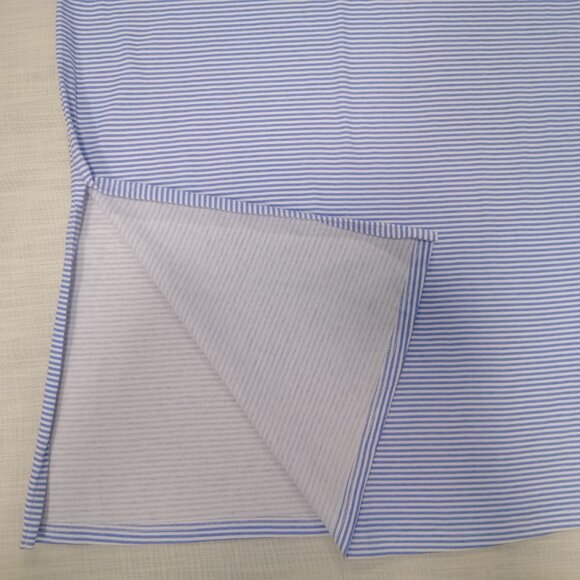 PINK Women's Cotton Short Sleeve Nightdress Striped V- Neckline Maxi Dress Sz M - Picture 5 of 5